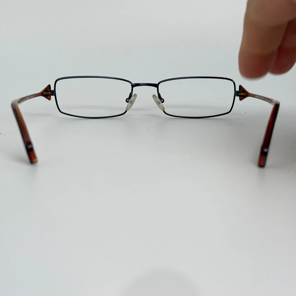 Morel France Koali 6306K Blue Copper Rectangular Eyeglass Frames 51-17-140 21566